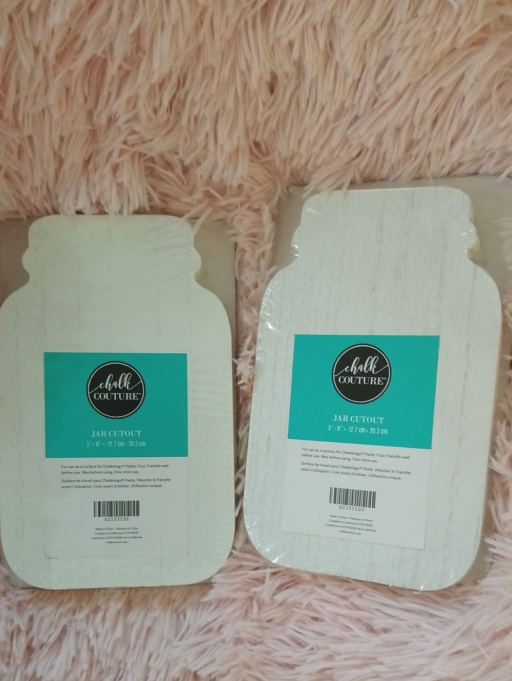 2 New Chalk Couture White Jar Cutouts